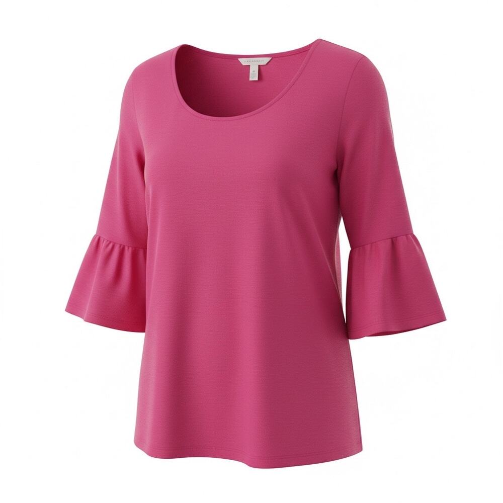 Lane Bryant‎ Pink Bell Sleeve Top 18/20 Stretch Knit